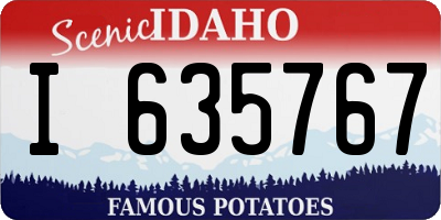 ID license plate I635767