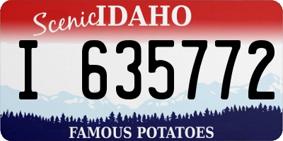 ID license plate I635772