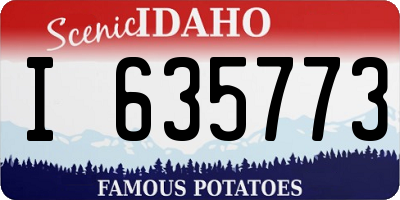 ID license plate I635773