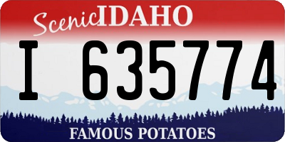 ID license plate I635774