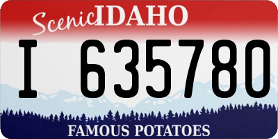 ID license plate I635780