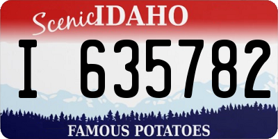 ID license plate I635782