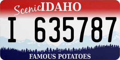 ID license plate I635787