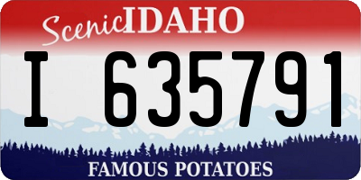 ID license plate I635791