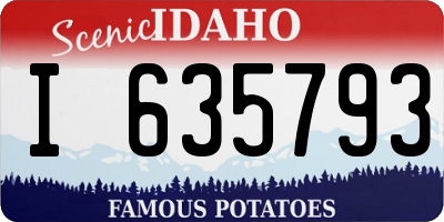 ID license plate I635793