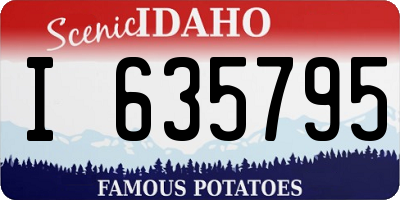 ID license plate I635795