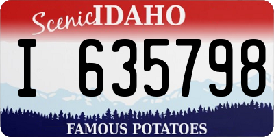 ID license plate I635798