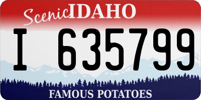 ID license plate I635799