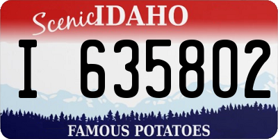 ID license plate I635802