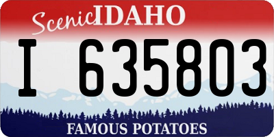 ID license plate I635803