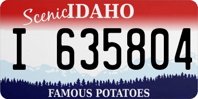 ID license plate I635804