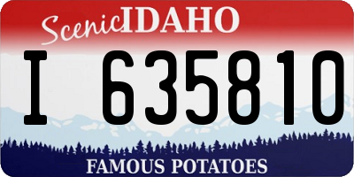 ID license plate I635810