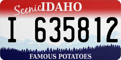 ID license plate I635812