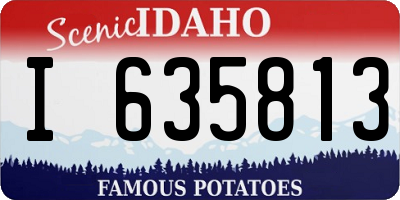 ID license plate I635813