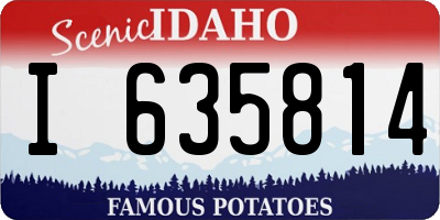 ID license plate I635814