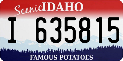 ID license plate I635815