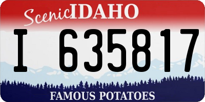 ID license plate I635817