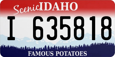 ID license plate I635818