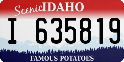 ID license plate I635819