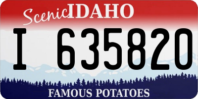 ID license plate I635820