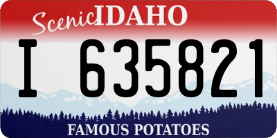 ID license plate I635821