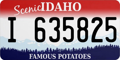 ID license plate I635825