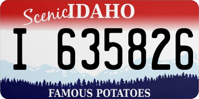 ID license plate I635826