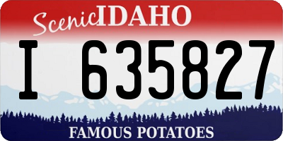 ID license plate I635827