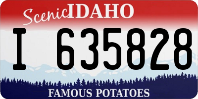 ID license plate I635828