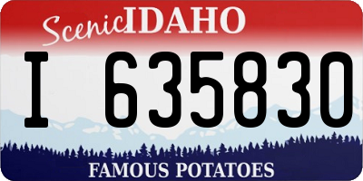 ID license plate I635830