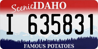 ID license plate I635831