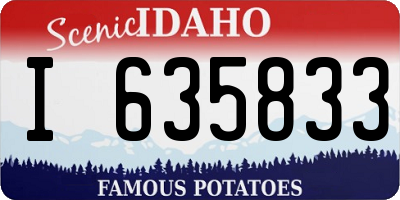 ID license plate I635833