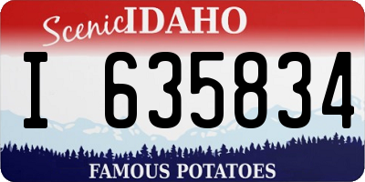 ID license plate I635834