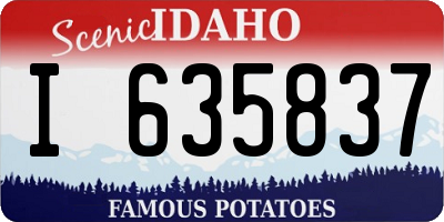 ID license plate I635837