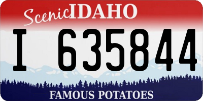 ID license plate I635844