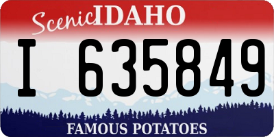 ID license plate I635849