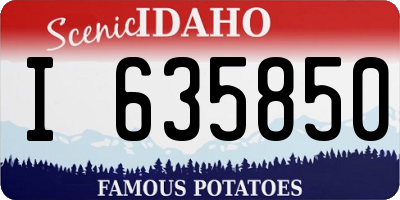 ID license plate I635850