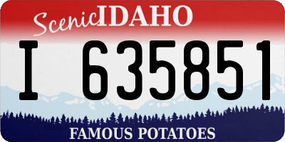 ID license plate I635851