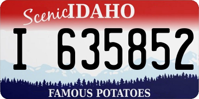 ID license plate I635852