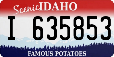 ID license plate I635853
