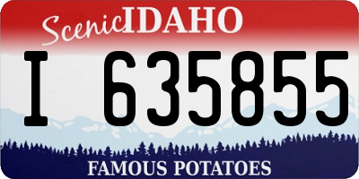 ID license plate I635855