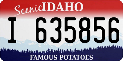 ID license plate I635856