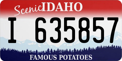 ID license plate I635857