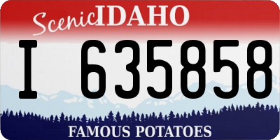 ID license plate I635858