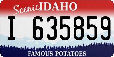 ID license plate I635859