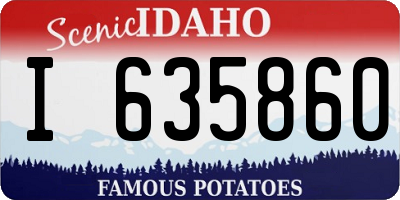 ID license plate I635860