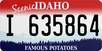 ID license plate I635864
