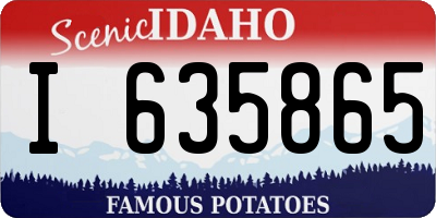 ID license plate I635865