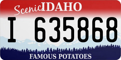 ID license plate I635868