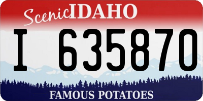 ID license plate I635870